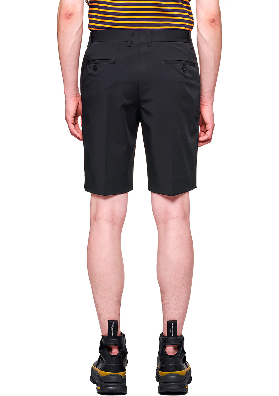 Black Tailored Shorts - Image 3
