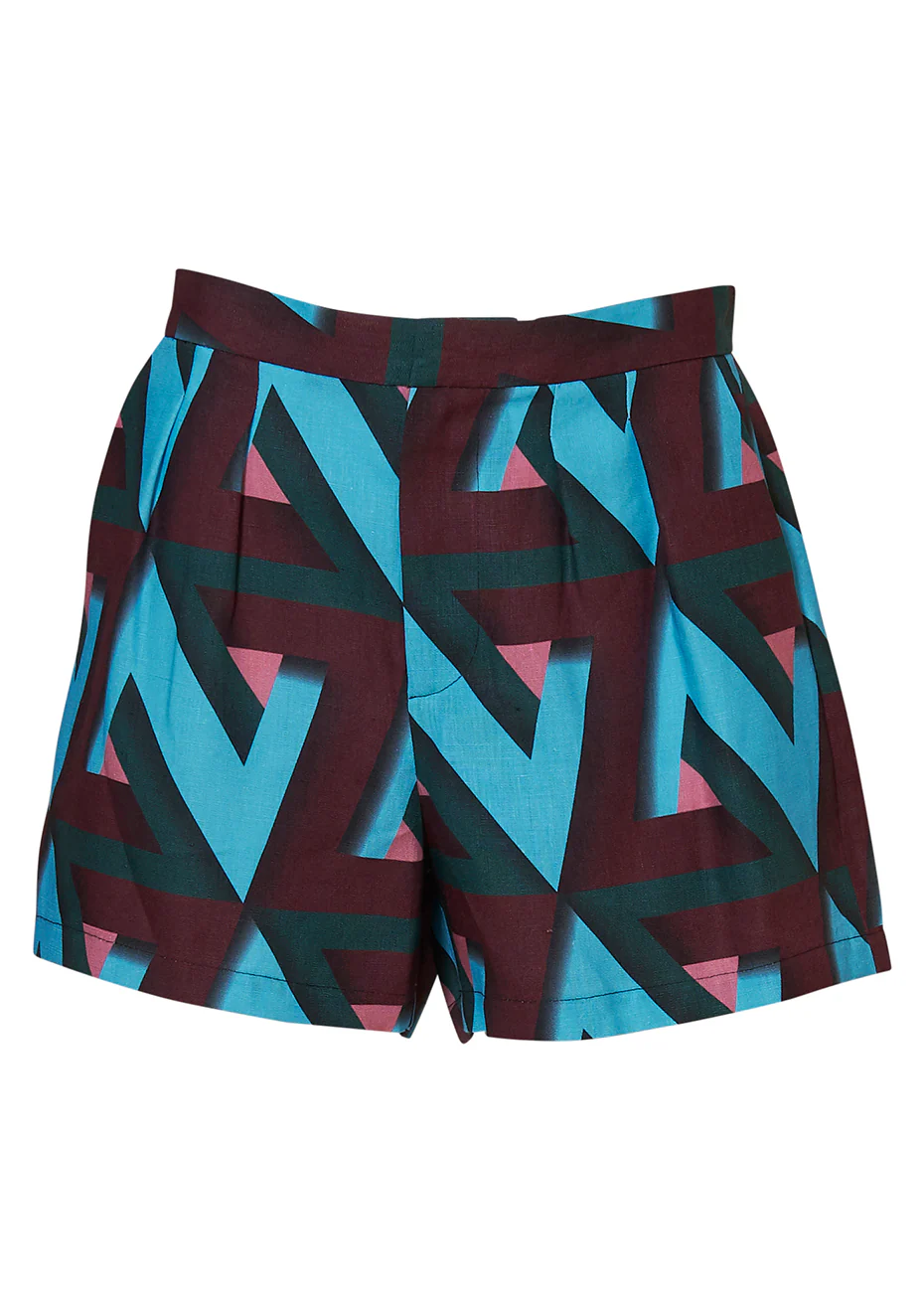 Blue Multi Stacatto Short