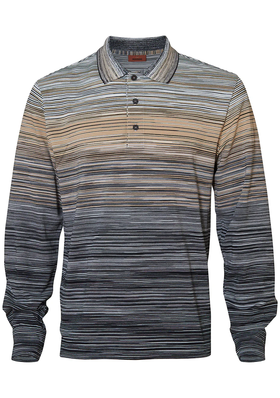 Desert Wave Knit Long Sleeve Polo