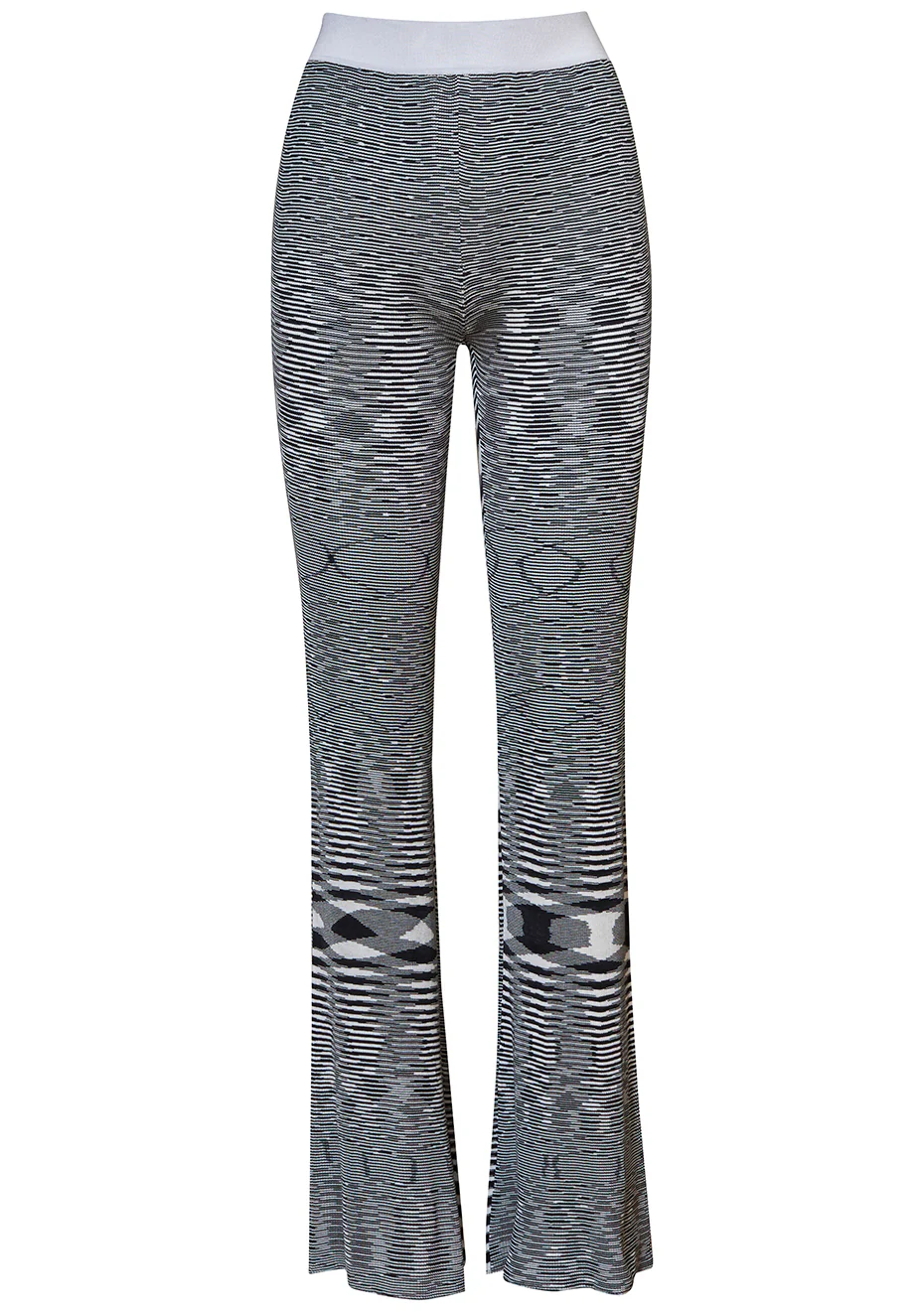 Flare Knit Trousers Space Dye