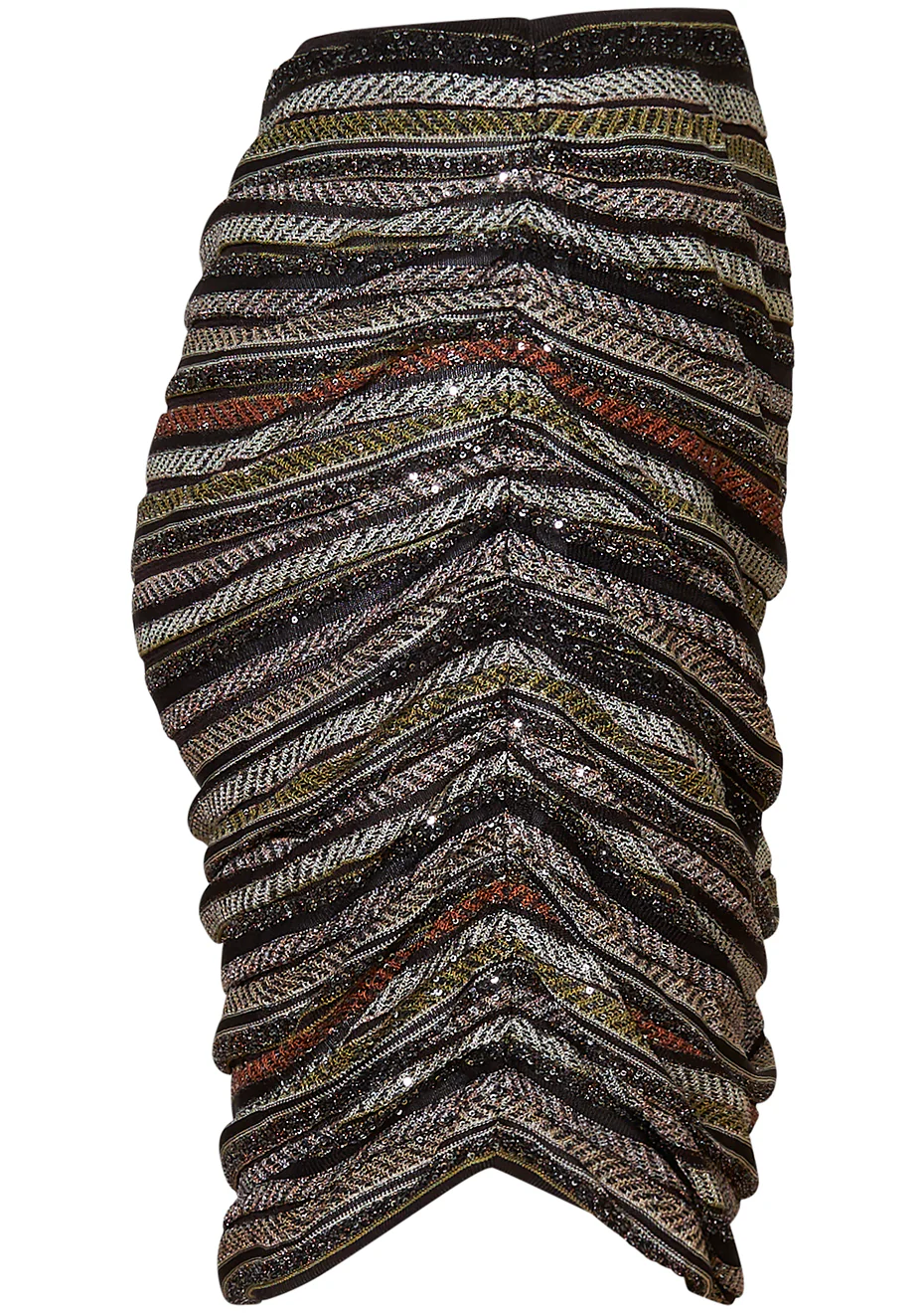Herringbone Stripe Knit Mini Skirt - Image 2