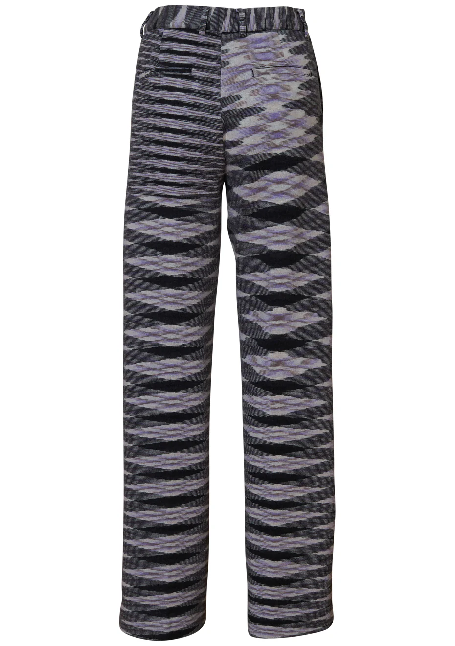 Low Rise Wide Wool Pants Purple - Image 2