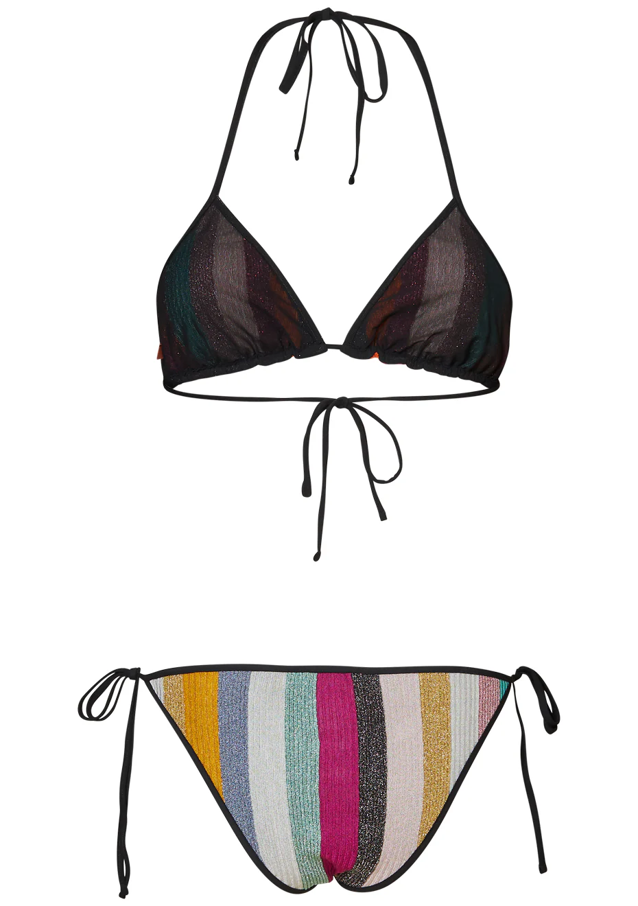 Triangle Bikini Vertical Stripes Dark - Image 2