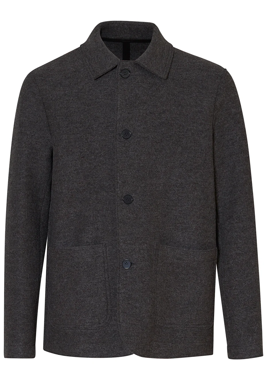 Utility Jacket Boiled Wool Brown Grey