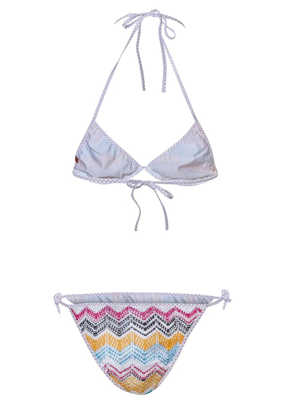 Zig Zag Triangle Knit Bikini - Image 2